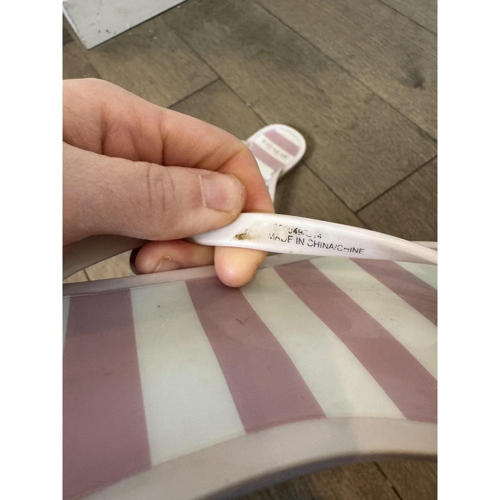 Coach Sandals Womens Size 7 Pink White Landon Jelly Bow Thong‎ Flip Flops EU 37 - Picture 4 of 7